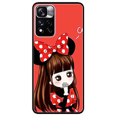 Ốp lưng dành cho Xiaomi Redmi Note 11 Pro 5G ( Bản Nội Địa ) mẫu Cô Gái Đầm Chấm Bi