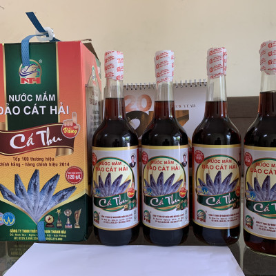 Nước Mắm Cá Thu Vàng hàm lượng Protein cao, dung tích 650ml/chai