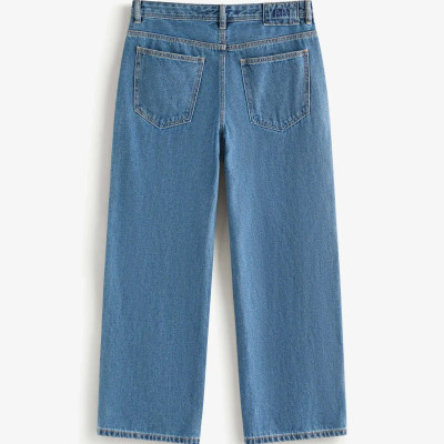 Quần jean nam RT form Straight Cropped màu Xanh nhãn vải ( form suông ống đứng) - RT 10S25DPA012 | ROUTINE CÀ MAU
