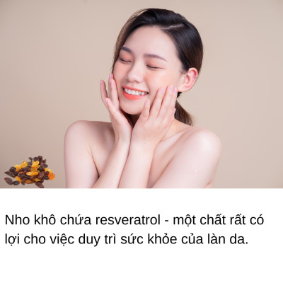 Nho Khô Không Đường 3 Màu Hàng Mỹ Ngọt Tự Nhiên