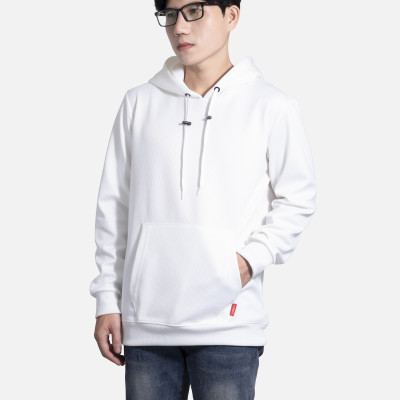 Áo khoác hoodie Overco kiểu dáng basic màu trắng
