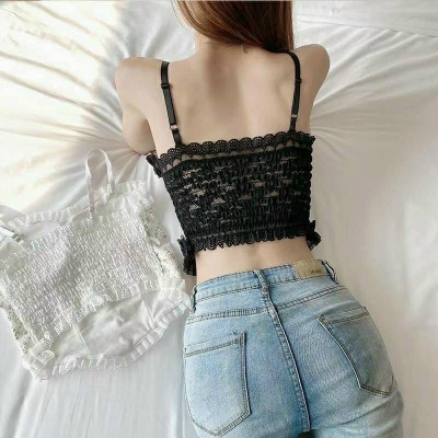 Áo 2s hai dây khuy ngọc phối ren có đệm ngực