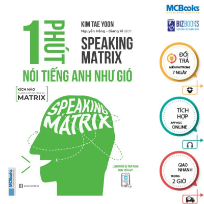 Sách - Speaking Matrix - 1 Phút Nói Tiếng Anh Như Gió + 30 Giây Nói Tiếng Anh Như Gió - Combo 2 Cuốn - MCBooks