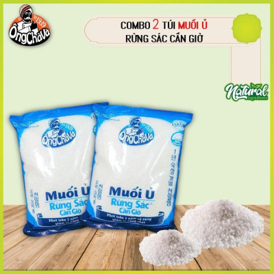 Combo 2 Bịch Muối Ủ Rừng Sác Cần Giờ Ông Chà Và 1kg