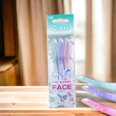 Dao Cạo Lông Mày Lưỡi Thép Không Gỉ Kai Eyebrow For Women (Set 3 Cây)