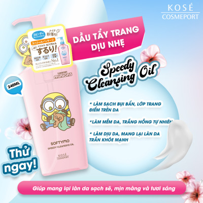 Phiên Bản Giới Hạn Minions Dầu Tẩy Trang Làm Sạch Sâu Kose Softymo Deep Cleansing Oil 240 mL