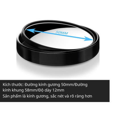Gương Cầu Lồi Mini Xoay 360 Độ | Gương Cầu Lồi Mini Dán Gương Xe Ô Tô Tăng Tầm Nhìn, Hạn Chế Điểm Mù, An Toàn Hơn Khi Tham Gia Giao Thông