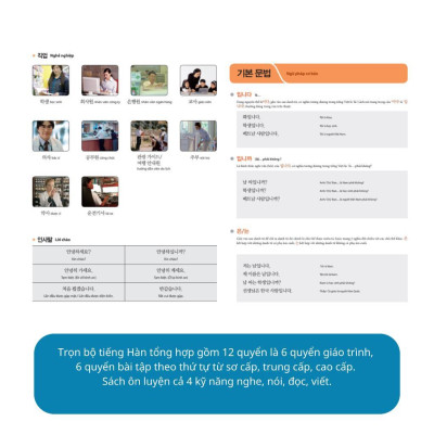 Sách - Tiếng Hàn Tổng Hợp Dành Cho Người Việt Nam - Sơ Cấp 1 Bài Học - Bài Tập - Bản Màu - MCBooks