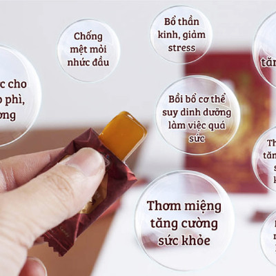Thùng 20 gói Kẹo hồng sâm không đường cao cấp Sugar Free Red Ginseng Candy (500g x 20)  - Hàn Quốc