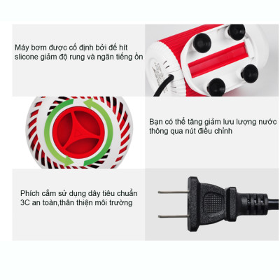 Máy bơm nước hồ cá cảnh BAOYU BY102 15W 1000L/H cao cấp, siêu bền, tiết kiệm điện. Bảo hành uy tín
