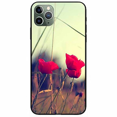 Ốp lưng dành cho Iphone 11 Pro Max mẫu Ba Nụ Hoa Đỏ