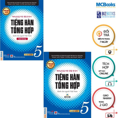 Sách - Tiếng Hàn Tổng Hợp Dành Cho Người Việt Nam Cao Cấp 5  - Sách Bài Học + Bài Tập - Bản Trắng Đen - MCBooks