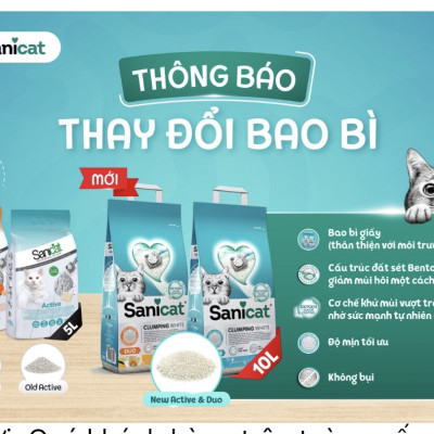 SANICAT Cát vệ sinh Hoa Hồng - (Betonite- Đất sét) - 8L