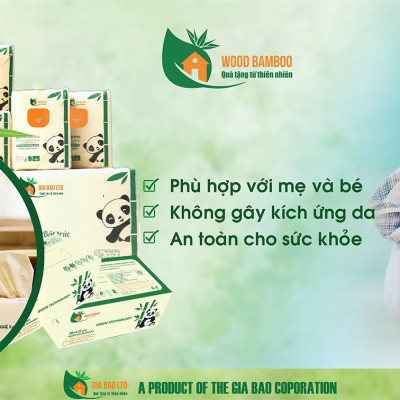 Giấy vệ sinh đa năng không lõi WOOD BAMBOO 3 lớp (1 lốc lẻ)