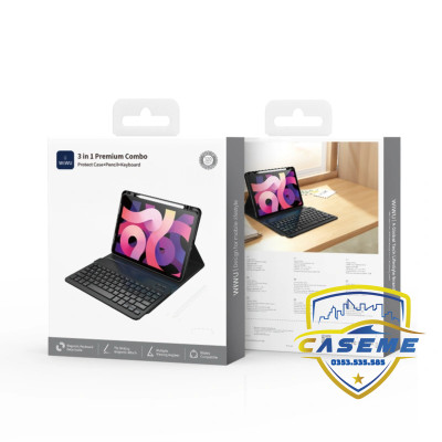 Bao da bàn phím dành cho iPad Air 6 11 inch 2024 Wi Wu MK-006 – 3 trong 1 kèm bút cảm ứng - Hàng chính hãng