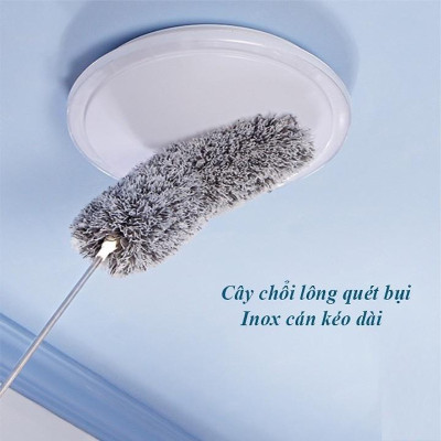 Chổi Quét Trần Nhà, Chổi Phất Trần Có Cán Điều Chỉnh Độ Dài Tới 2,8m Quét Mạng Nhện, Lau Chùi Bụi Bẩn Trên Cao miDoctor