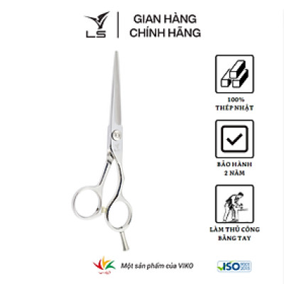 Kéo cắt tóc LS lưỡi thẳng quai offset phẳng đỡ ngón tháo rời CB11L/6.0