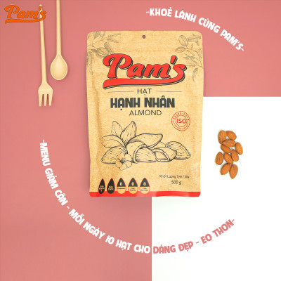 Combo Mẹ Bầu - Hạnh Nhân Mỹ + Nhân Óc Chó Chile Pam