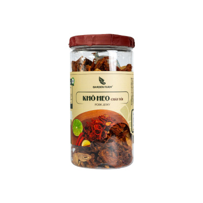 Khô heo 250gr GARDEN FARM Khô Heo Lăn Tỏi, Ăn Vặt Văn Phòng, Du Lịch, Tết, Sài Gòn Ngon