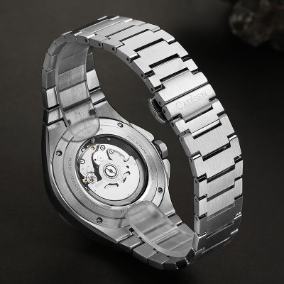Đồng Hồ Nam Cadisen C8242M1 Chính Hãng Full Box Chống Nước Kính Chống Xước Dây Thép BH 2 Năm Máy Cơ