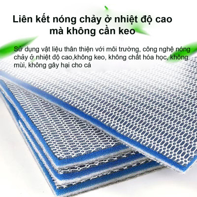 3 Bông Lọc Bể Cá 8D (40x50x2cm) | Lọc Sạch Cặn Hồ Thủy Sinh Hiệu Quả