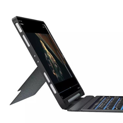 Bao Da Kèm Bàn Phím Không Dây WIWU Magtuoch Dùng Cho iPad 10.2/ 10.5, iPad Pro 11 inch/Air 4/Air5, iPad 12.9 2020/2021, Air11inch M3 , Pro M4 ( Có Khe Để Bút) Có Đèn Led Phím, Trackpad Mượt, Có Thể Tháo Rời Bàn Phím- Hàng chính hãng