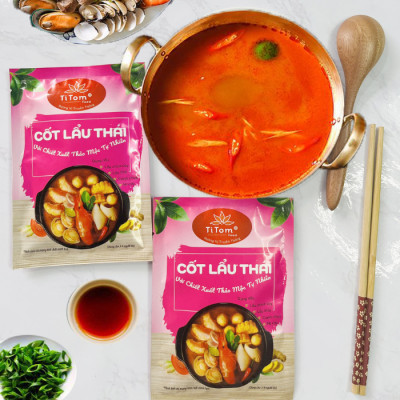 Gia vị nấu lẩu thái nêm sẵn Titom gói 100g dùng nấu nước cốt lẩu thái mì chua cay