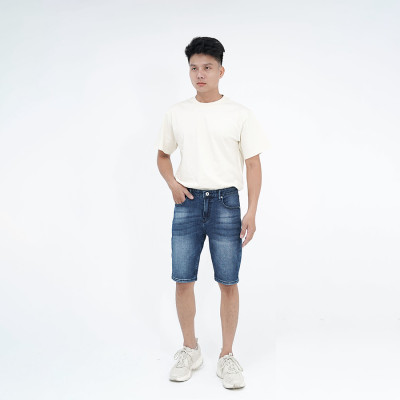 Quần Short Jeans Nam Cao Cấp HUNTER X-RAYS Form Slimfit Thun Màu Xanh S68