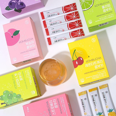 Trà Kombucha Detox Healslab Vị Chanh Thơm Mát Giải Nhiệt Nhập Khẩu Hàn Quốc