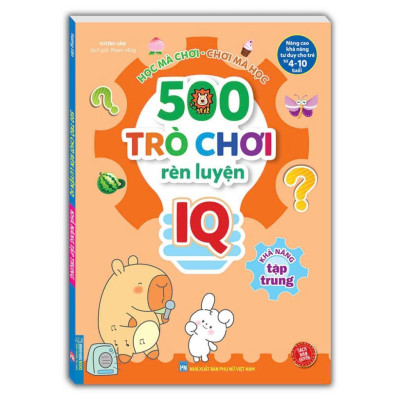 Sách - 500 Trò Chơi Rèn Luyện IQ Cho Trẻ 4 - 10 Tuổi - Khả Năng Phân Tích + Khả Năng Tập Trung - Combo 2 Cuốn - Minh Thắng