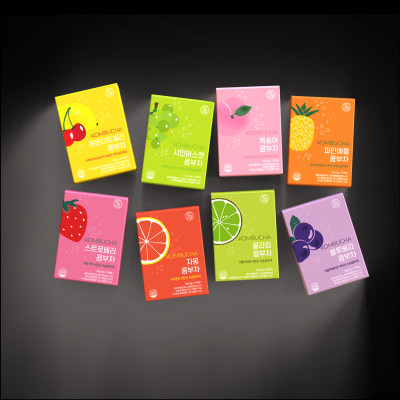 Trà Kombucha Detox Healslab Vị Cherry Chanh Thơm Mát Giải Nhiệt Nhập Khẩu Hàn Quốc