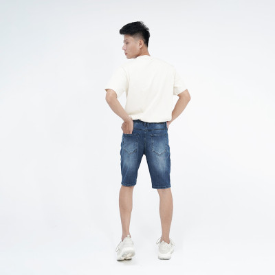 Quần Short Jeans Nam Cao Cấp HUNTER X-RAYS Form Slimfit Thun Màu Xanh S68