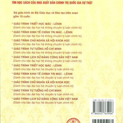 Combo 4 cuốn Giáo Trình Dành Cho Bậc Đại Học Hệ Không Chuyên Lý Luận Chính Trị: Giáo Trình Triết Học Mác – Lênin + Giáo Trình Kinh Tế Chính Trị Mác – Lênin + Giáo Trình Lịch Sử Đảng Cộng Sản Việt Nam + Giáo Trình Chủ Nghĩa Xã Hội Khoa Học 