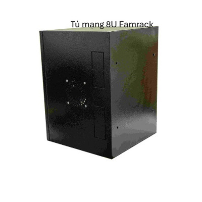 Tủ rack 8U treo tường Famrack 8UD500 – Sâu 500mm – Đựng thiết bị mạng, điện nhẹ