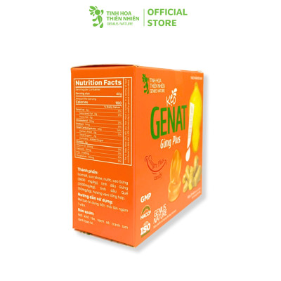 Kẹo Genat Gừng Plus - Isomalt sugar (Hộp 20 viên) - Giao 2H HCM