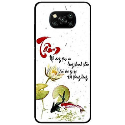 Ốp lưng dành cho Xiaomi Poco X3 mẫu Thư Pháp Tâm