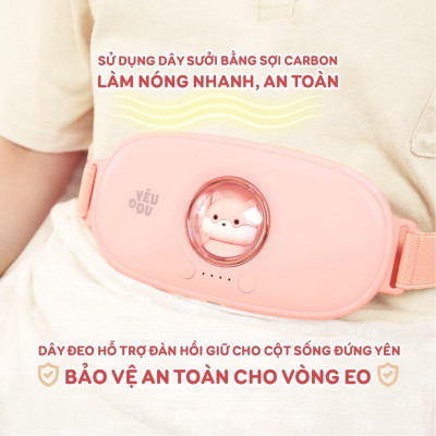 Đai Chườm Nóng, Máy Massage Giảm Đau Bụng Kinh BUMAS BU01 - Hỗ Trợ Chống Lão Hoá Da Sau Sinh