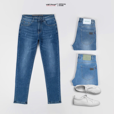 (BIG SALE) Quần Jeans Nam VIỆT PHÁP - Chất liệu Cotton co giãn, độ bền màu cao 3621