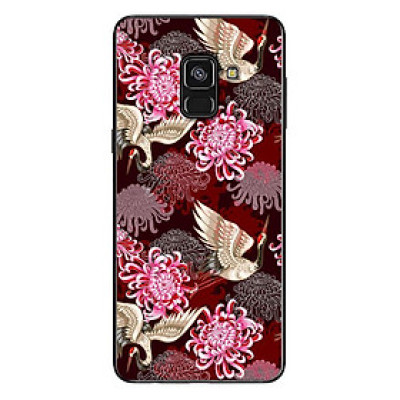Ốp Lưng Dành Cho Samsung Galaxy A8 2018 - Mẫu Đơn và Hạc