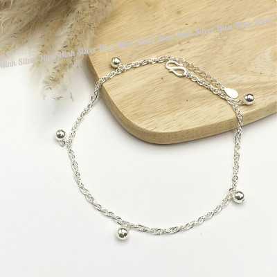 Lắc Chân Bạc Ta Mix Charm Chính Hãng Bạc Hiểu Minh LC248