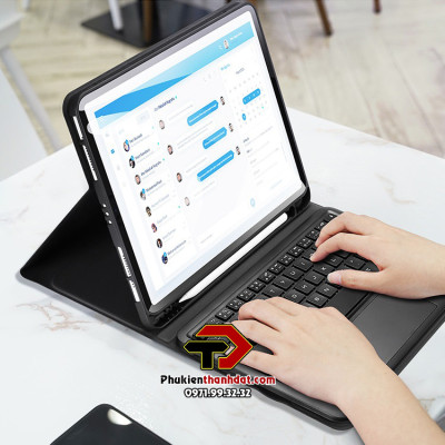 Bao da kèm bàn phím cho iPad Air 4 2020 10.9 inch chính hãng Dux Ducis có bàn di chuột TrackPad - Hàng chính hãng 