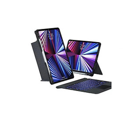 Bao Da Kèm Bàn Phím Không Dây WIWU Magtuoch Dùng Cho iPad 10.2/ 10.5, iPad Pro 11 inch/Air 4/Air5, iPad 12.9 2020/2021, Air11inch M3 , Pro M4 ( Có Khe Để Bút) Có Đèn Led Phím, Trackpad Mượt, Có Thể Tháo Rời Bàn Phím- Hàng chính hãng