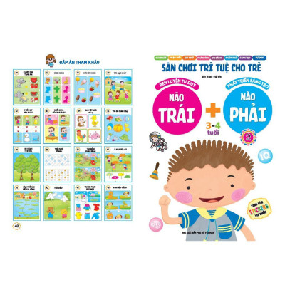 Sách - Sân Chơi Trí Tuệ Cho Trẻ 3 - 4 Tuổi - Não Trái + Não Phải - Quyển 2 - Minh Thắng