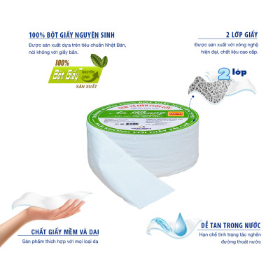 Combo 10 cuộn giấy vệ sinh An khang Soft 700 hai lớp một cuộn 700gr