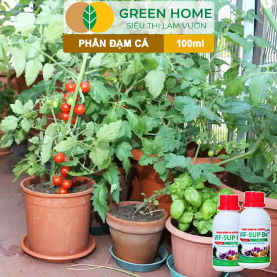 Phân Đạm Cá Greenhome, Minro, Chai 100ml, Hữu Cơ Giúp Thân, Rễ Cây Khoẻ, Siêu Chồi Và Hoa Phù Hợp Cho Hoa Hồng, Rau