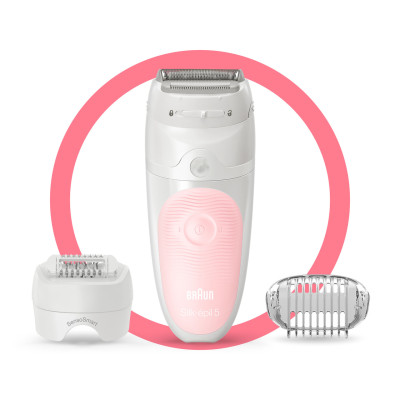Máy cạo lông khô & ướt, Cạo râu, tỉa lông Braun Silk-epil 5 SES 5-620 Hàng chính hãng