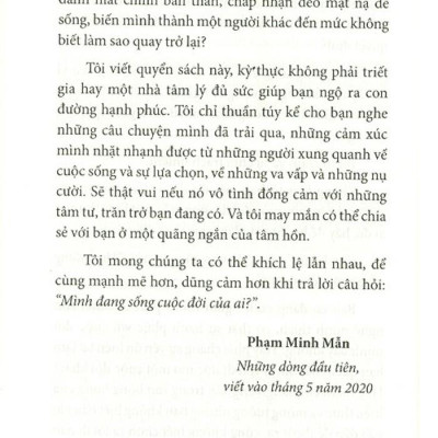 Mình Đang Sống Cuộc Đời Của Ai? (Tái Bản 2023)