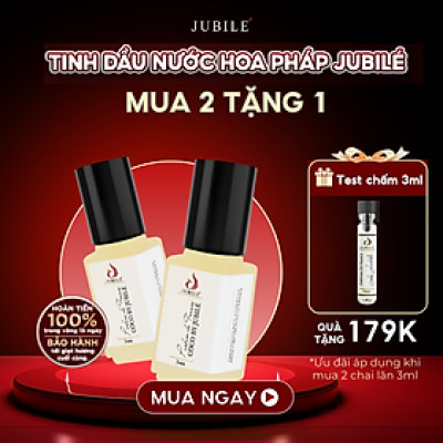 Santal by Jubilé - Tinh dầu nước hoa Pháp Nam Minisize Dạng lăn 3ml Thơm Lâu, Sang Trọng, Quyến Rũ