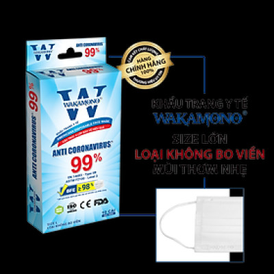  KHẨU TRANG Y TẾ WAKAMONO - COMBO 5 hộp - (4 Lớp, 50 cái)