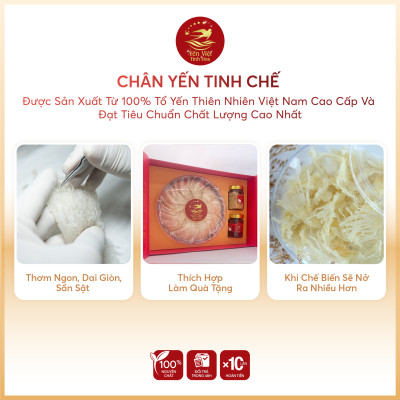 Chân yến Tinh chế thượng hạng 50 gram Yến Việt Tinh Hoa - Hàng chính hãng